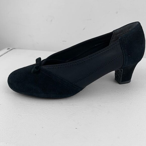 ‎Ros Hommerson Harper Suede/Neoprene Black Heels Pumps - Picture 16 of 16